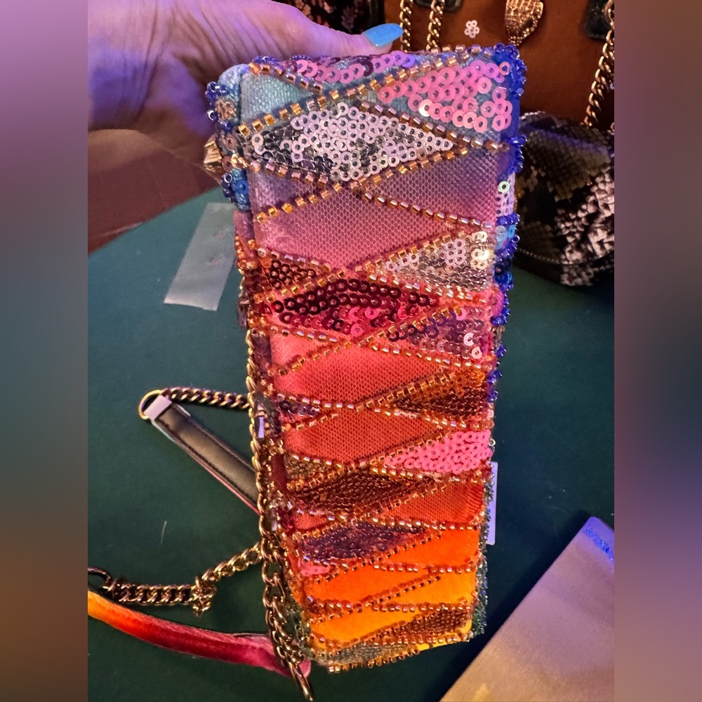 Kurt Geiger Kensington Ombré Sequin Gemstone Bag. Comes with dust bag NWT - Picture 7 of 9